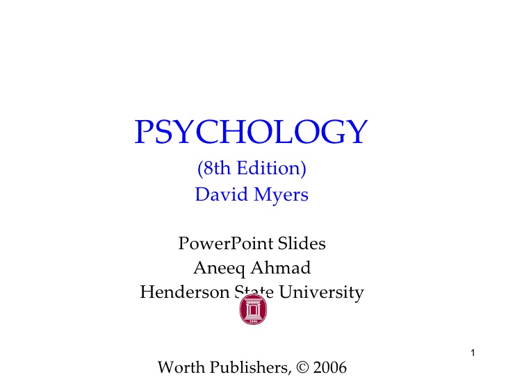 Psychology 8th Edition Myers Pdf
